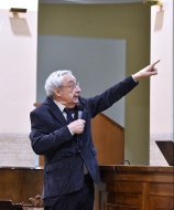 Il Prof. Manuzio al Liceo D'Oria - foto Scarfì